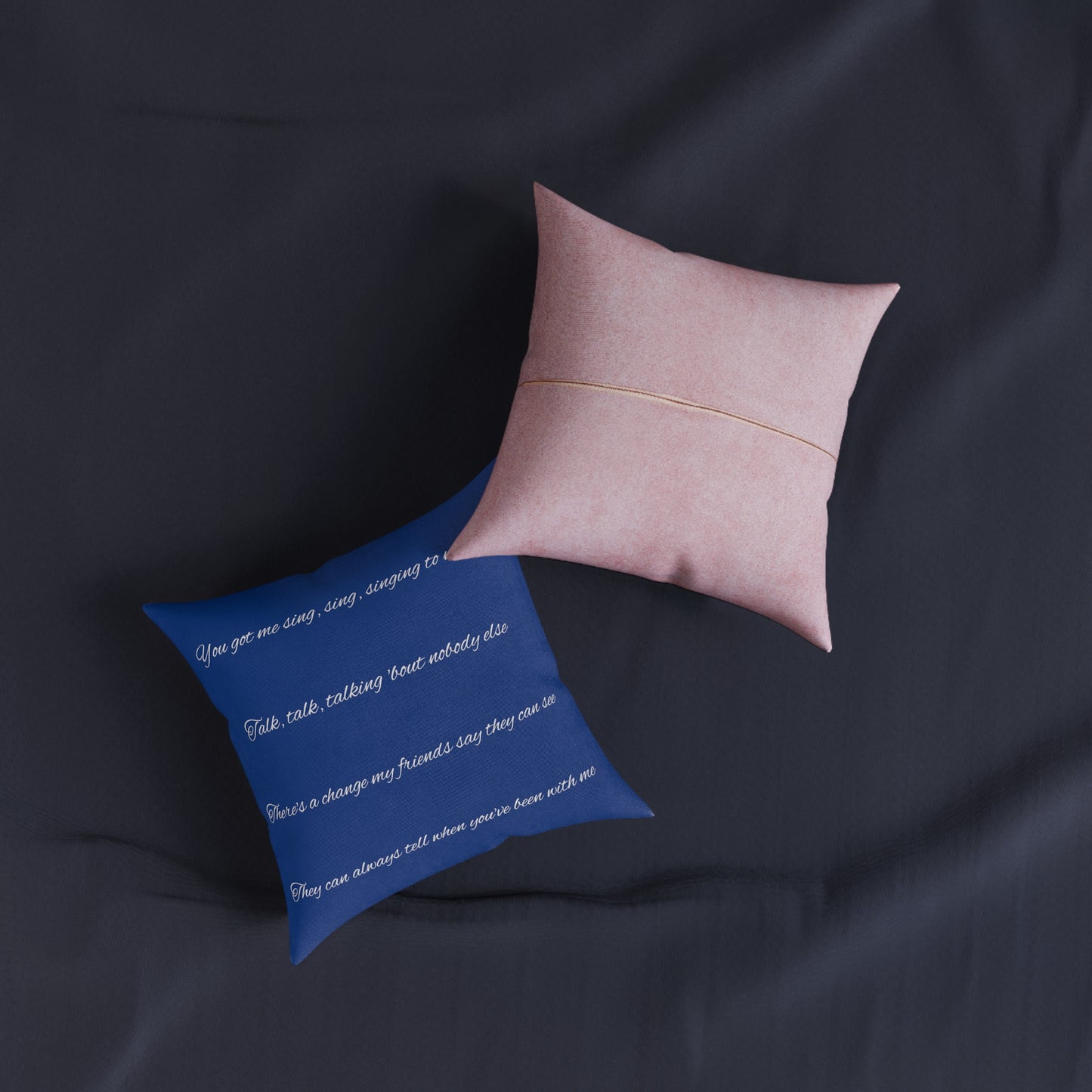 Can AlwaysTell - Square Pillow - Pink Back