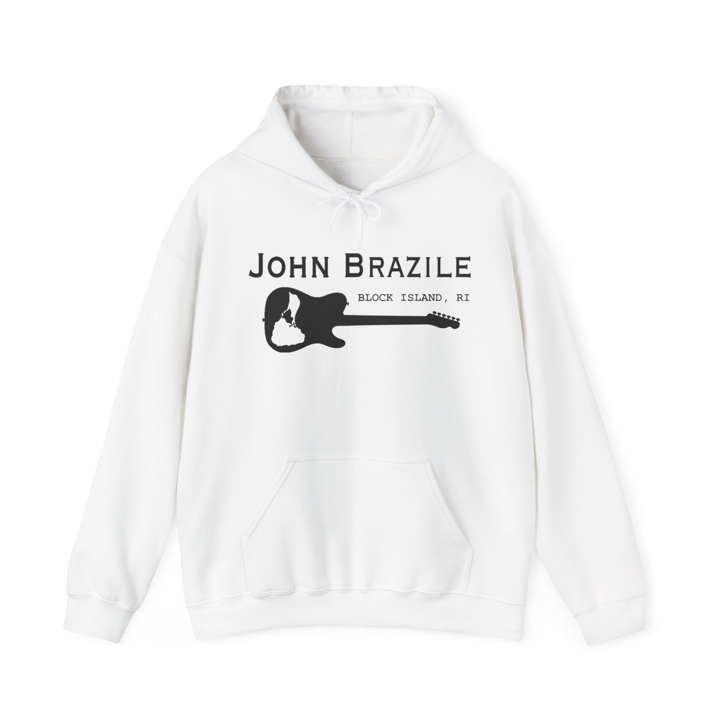 Silhouetted Block Island Guitar - John Brazile Hoodie