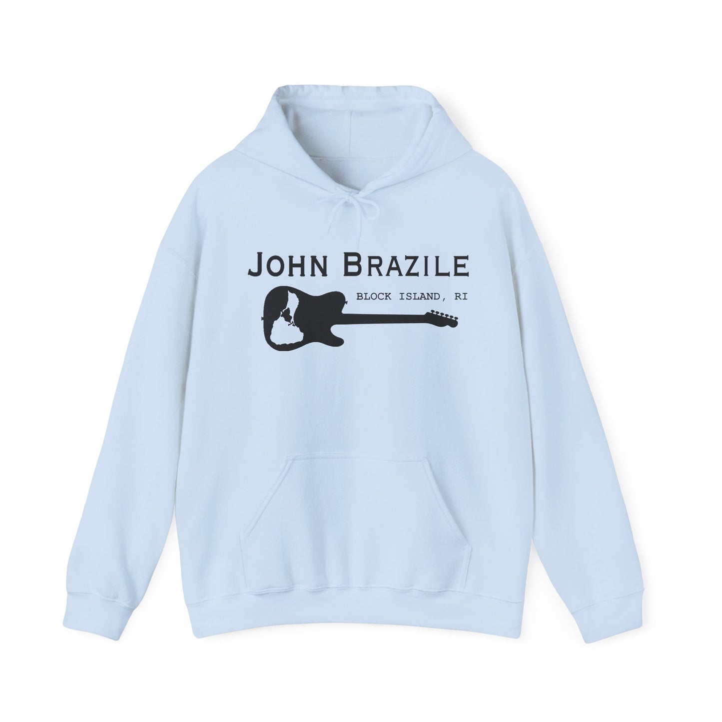 Silhouetted Block Island Guitar - John Brazile Hoodie