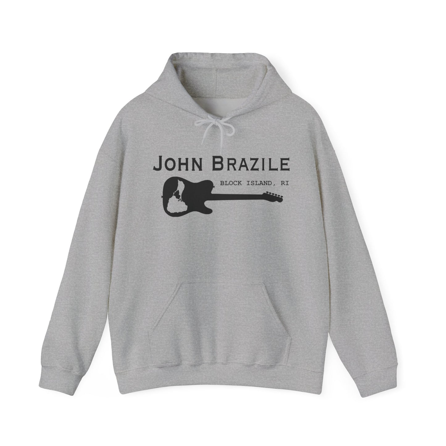 Silhouetted Block Island Guitar - John Brazile Hoodie