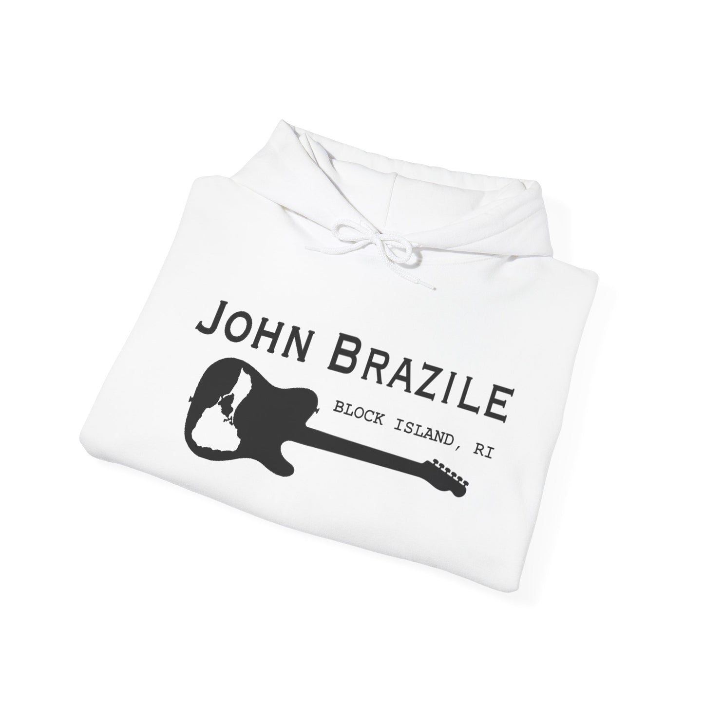Silhouetted Block Island Guitar - John Brazile Hoodie